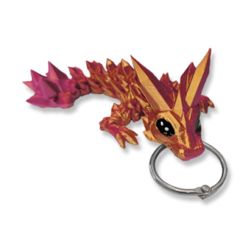 Dragon Keyring (Gold-Pink)
