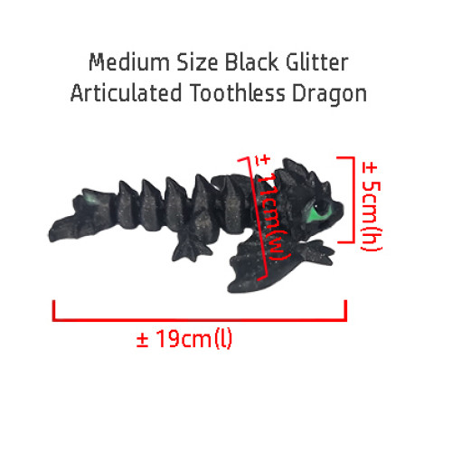 Medium Articulated Toothless (Glitter)