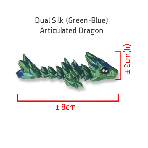 XS Articulated Dragon (Blue-Green)
