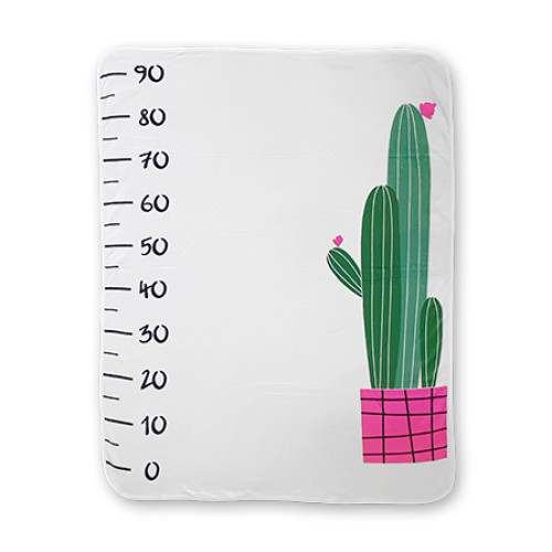 Cactus Growth Chart Blanket 1mx0.7m