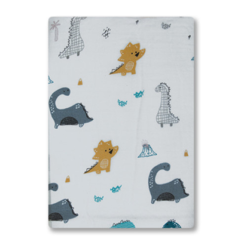 BBM009 Cute Dinosaurs Bamboo Muslin Blanket
