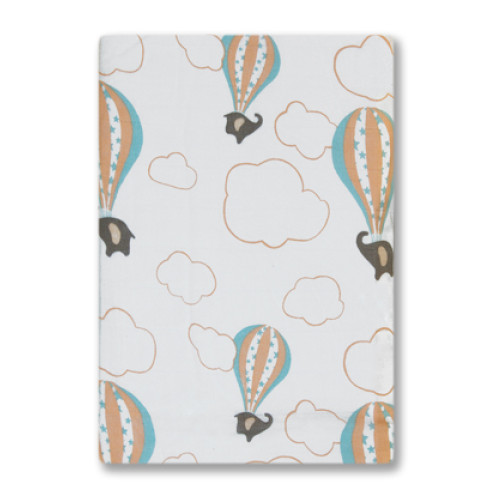 BBM003 Mustard Ellies & HotAir Balloons Bamboo Muslin Blanket