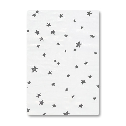 BBM307 White Grey Stars Bamboo Muslin (120x110)