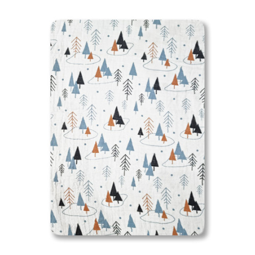 CM602 Blue Black Forest Cotton Muslin (120x110)