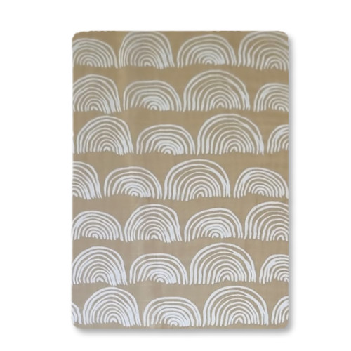 CM612 Beige with White Rainbows Cotton Muslin (120x110)
