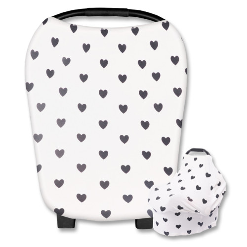 CC002 White Black Hearts Carrier Cover