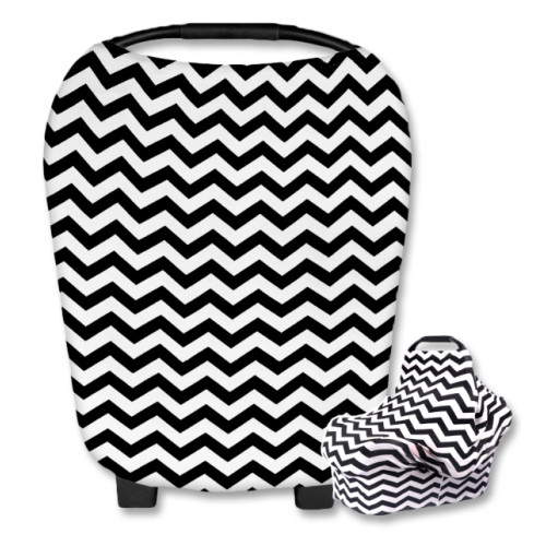 CC004 White Black Chevron Carrier Cover