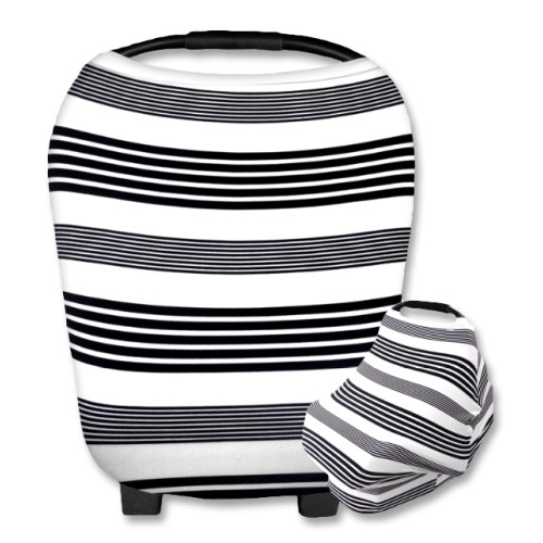 CC008 White Narrow Black Stripes Carrier Cover