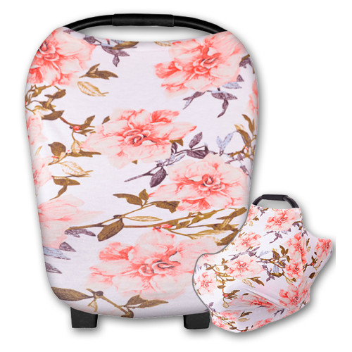 CC012 Large Pink Floral Carrier Cover