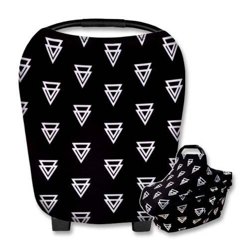 CC019 Black White Double Triangles Carrier Cover