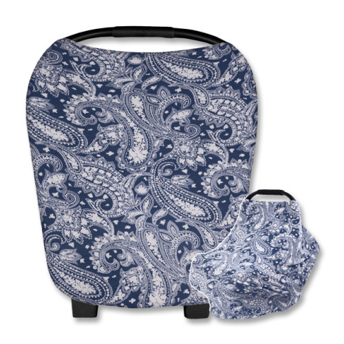 CC021 Navy White Paisley Carrier Cover