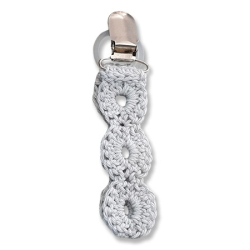 Dummy Clip - Circle Crochet - Light Grey