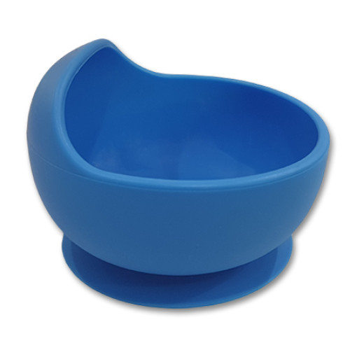 Blue Small Suction Bowl with Lip