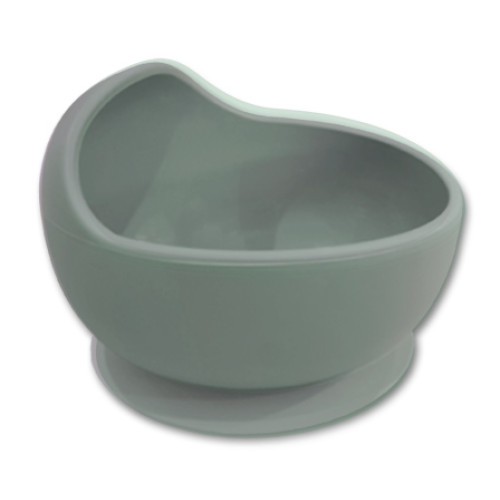 Green Grey Small Suction Bowl with Lip