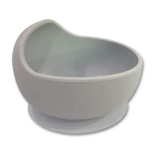 Light Grey Small Suction Bowl with Lip