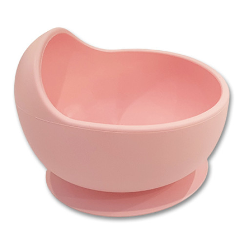 Pink Small Suction Bowl with Lip