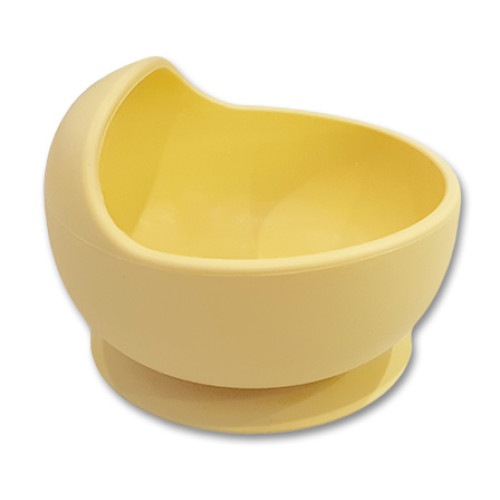 Yellow Small Suction Bowl with Lip