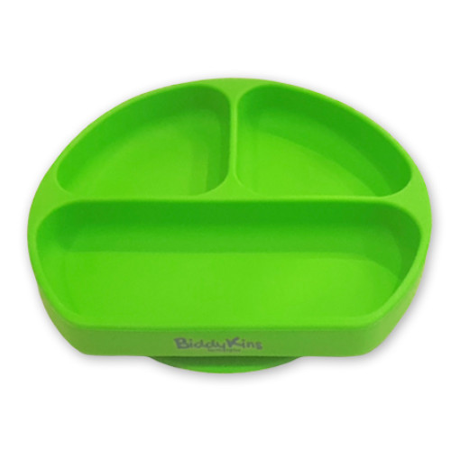 3 Division Silicone Suction Plate: Green