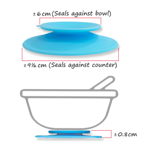 Light Blue Silicone Suction Adapter