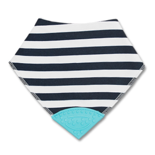 Dark Navy Stripe Teether Bib