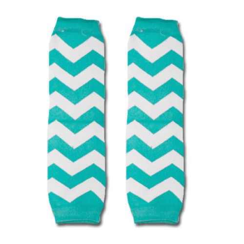 LW023 Turquoise Chevron Leg Warmers
