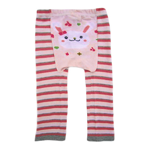 LGL008 Pink Grey Stripe Bunny Large