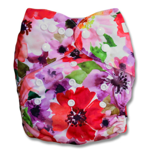CH102 Floral Watercolor Charcoal Pocket