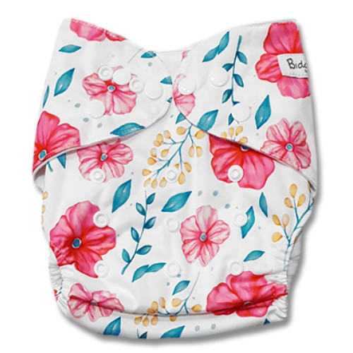 PC083 White Pink Flowers Yellow Berries PUL Cover