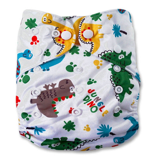 PC072 White With Jungle Dinos PUL Cover