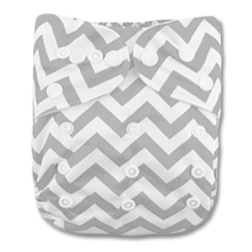 PC015 Grey White Chevron PUL Cover
