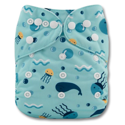 PC022 Blue Whales & Jellies PUL Cover