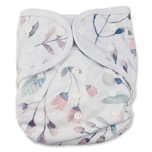 SE Watercolor Flower Buds PUL Cover