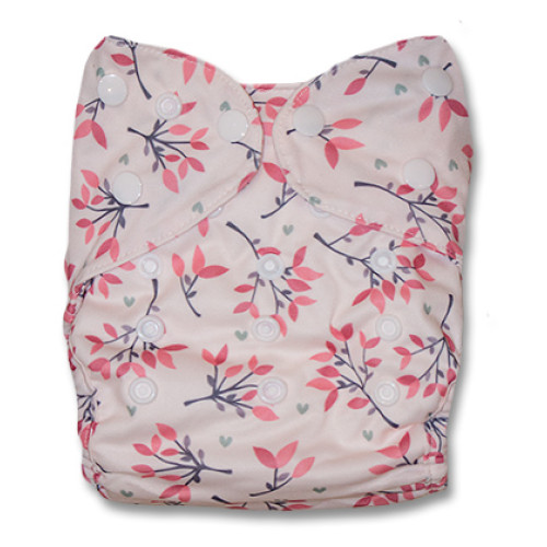 NbDG042 Pink Twigs & Leaves Newborn DGusset Cover