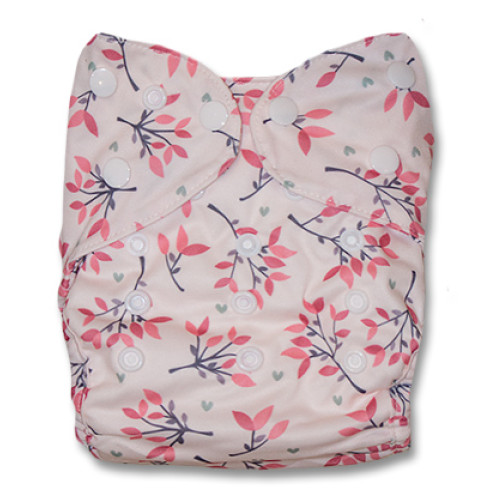 NbDG042 Pink Twigs & Leaves Newborn DGusset Cover