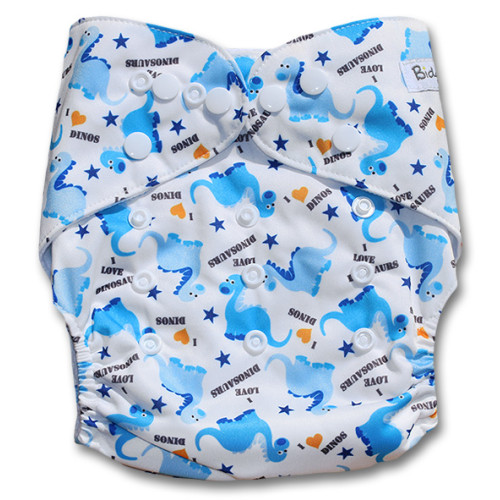 NbDG045 White Blue Dinos Newborn DGusset Cover