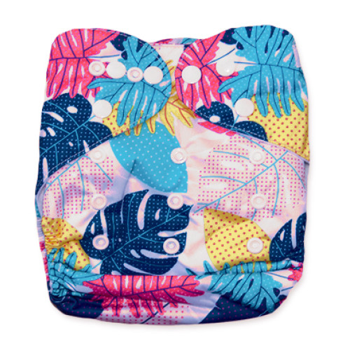 NbDG032 MultiColor Leaves Newborn DGusset Cover