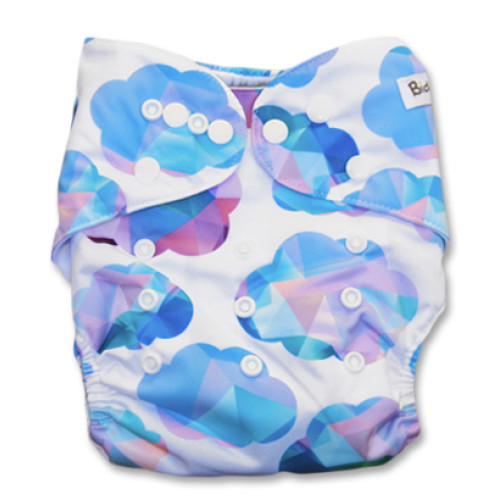 NbDG024 Blue & Lilac Clouds Newborn DGusset Cover