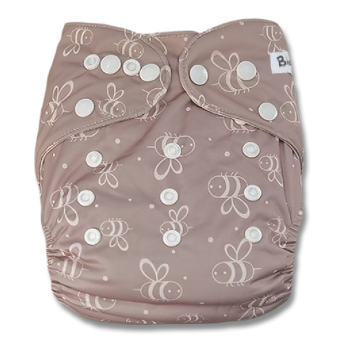 B378 Beige Honey Bees Pocket