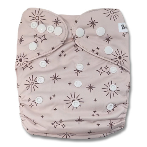 B377 Beige Sun Stars Pocket