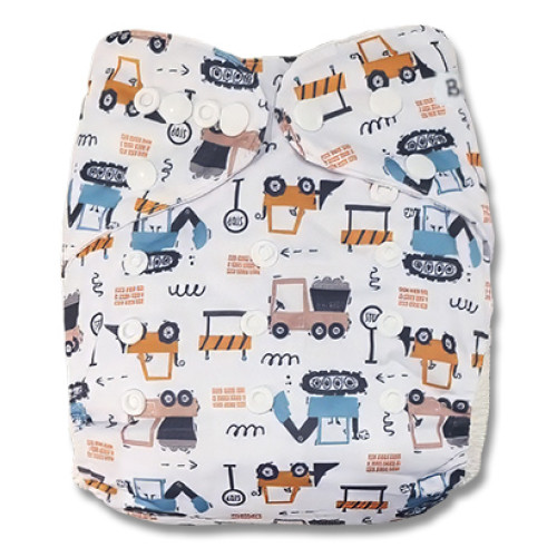 B371 Blue Orange Stop Trucks Pocket