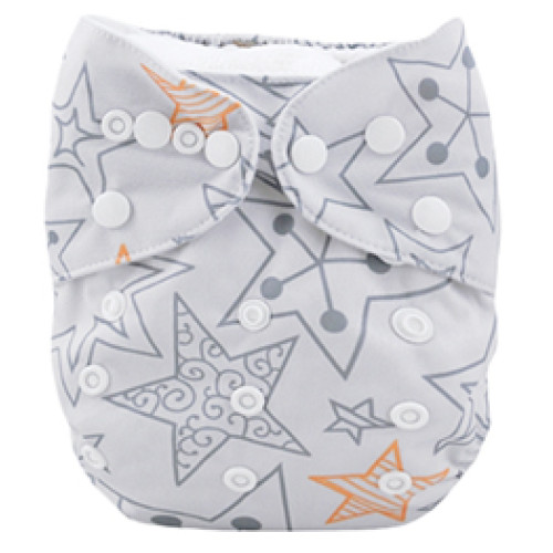 C002 Grey Orange Star Position Print