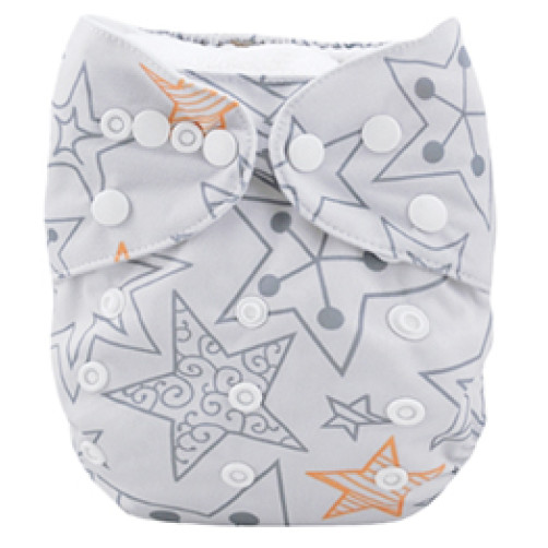 C002 Grey Orange Star Position Print