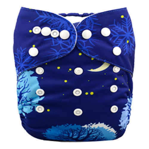C037 Blue Trees Moon Position Print