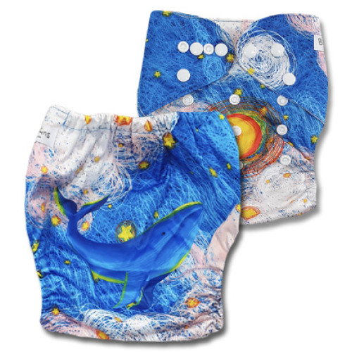 C121 Blue Whale Stars Position Print