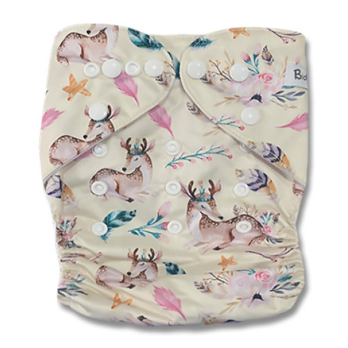 C001 Cream Sleeping Buck Position Print