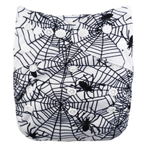 B008 Black Spider Web Print
