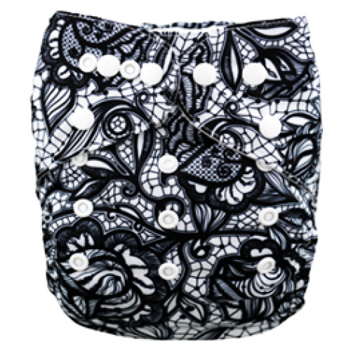 B018 Black Lace Print
