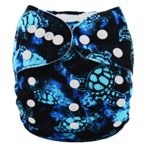 B036 Black with Blue Turtles