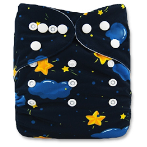 B105 Blue Clouds with Yellow Stars