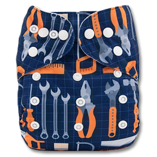 B124 Navy with Orange Tools